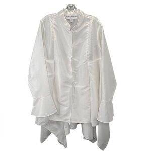 NWT Rubin Singer Studio Taffeta Handkerchief Top White 18